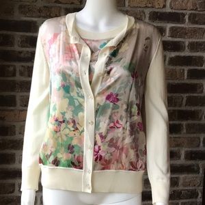 ST. JOHN Two Piece Sweater Set Pale Mink Multi NWT